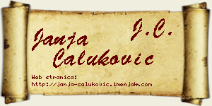Janja Čaluković vizit kartica